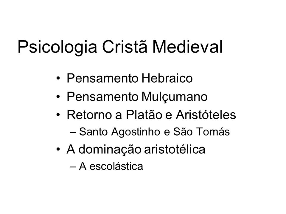 Psicologia Cristã Medieval
