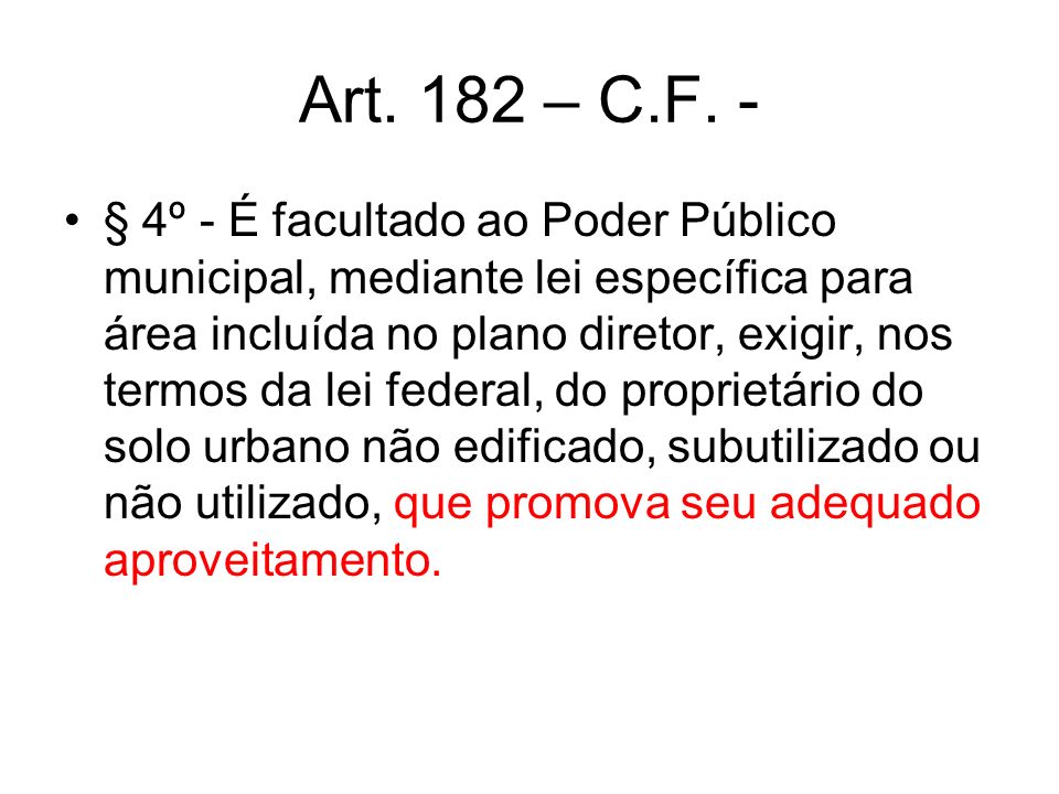 Art. 182 – C.F. -