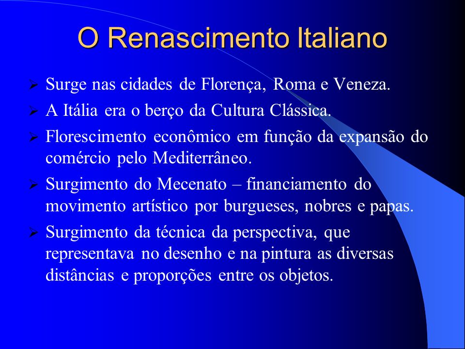 O Renascimento Italiano
