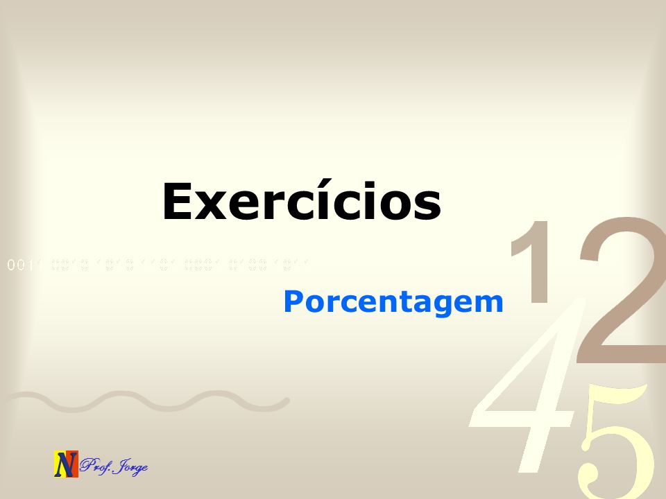Exercícios Porcentagem