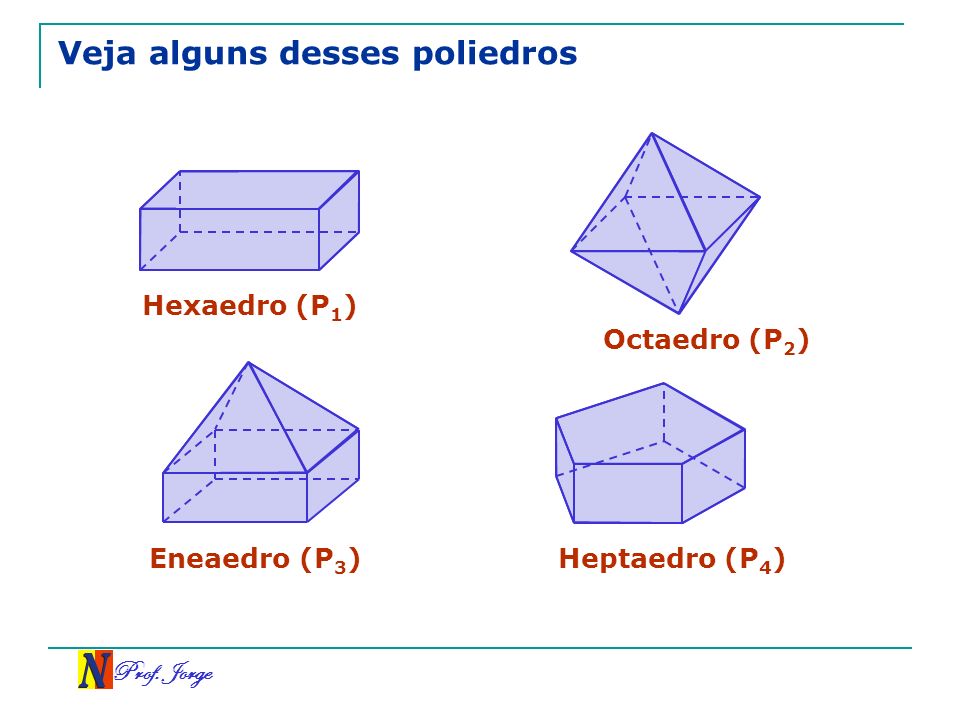 Veja alguns desses poliedros