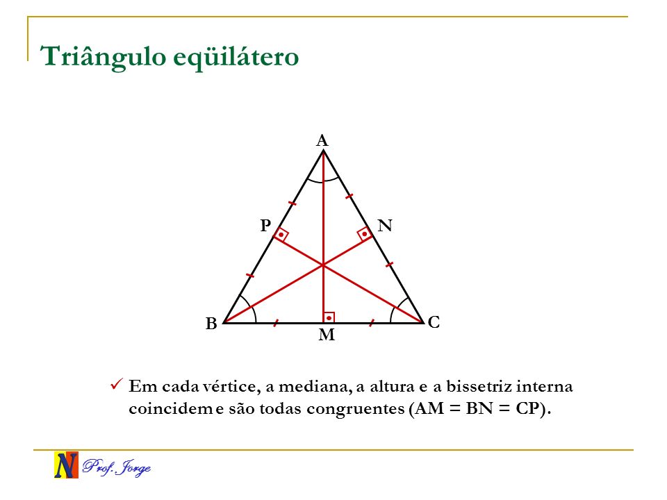 Triângulo eqüilátero A P N B C M