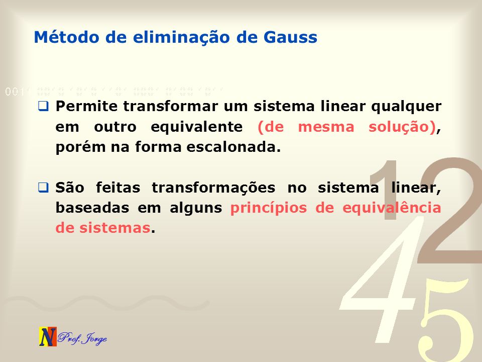 Método de eliminação de Gauss