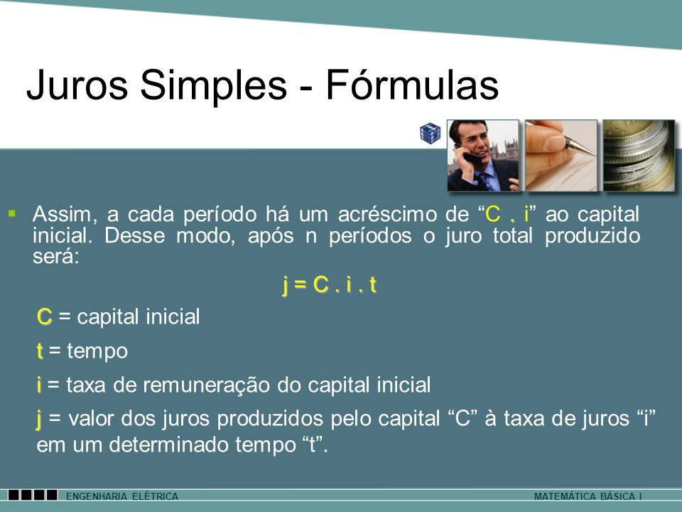Juros Simples - Fórmulas