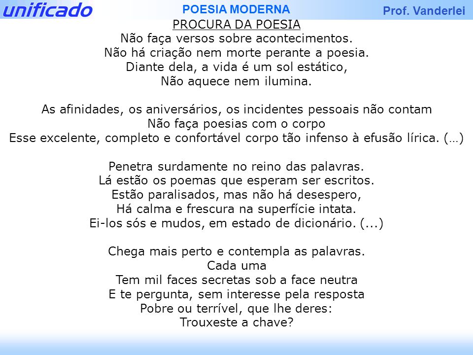 CARLOS DRUMMOND DE ANDRADE - ppt carregar