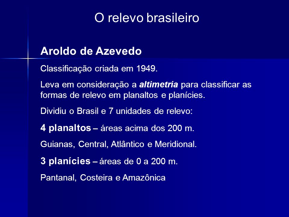 O relevo brasileiro Aroldo de Azevedo