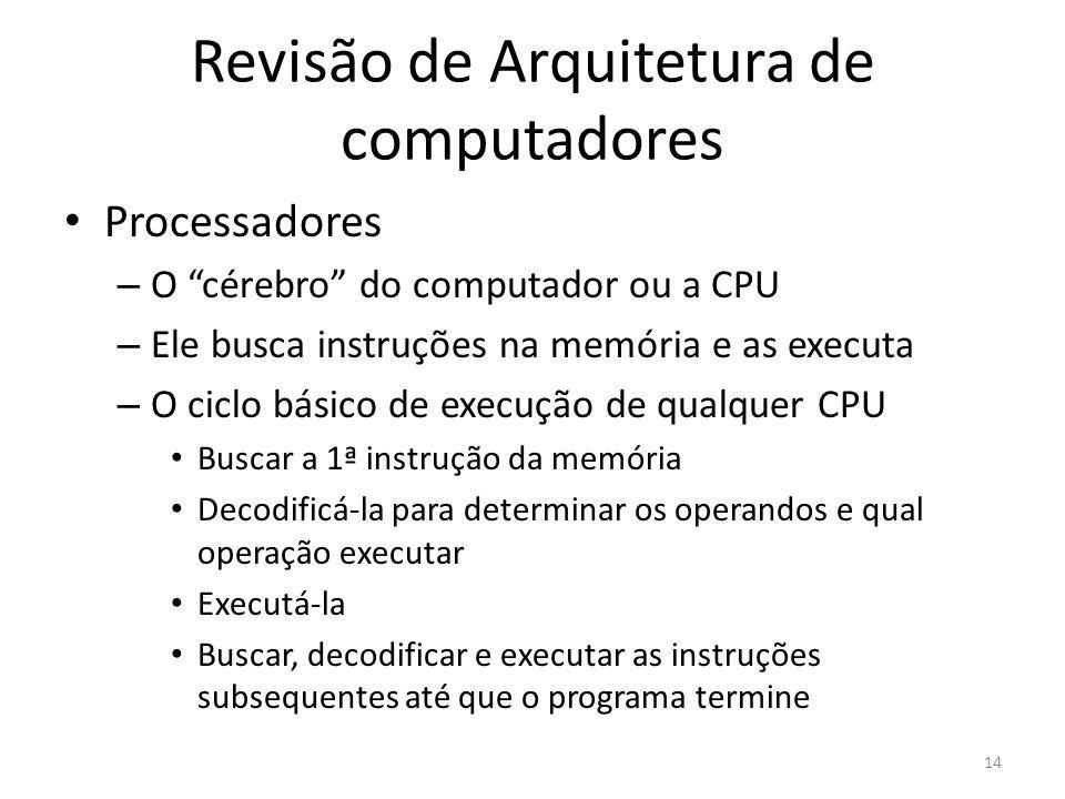 Revisão de Arquitetura de computadores