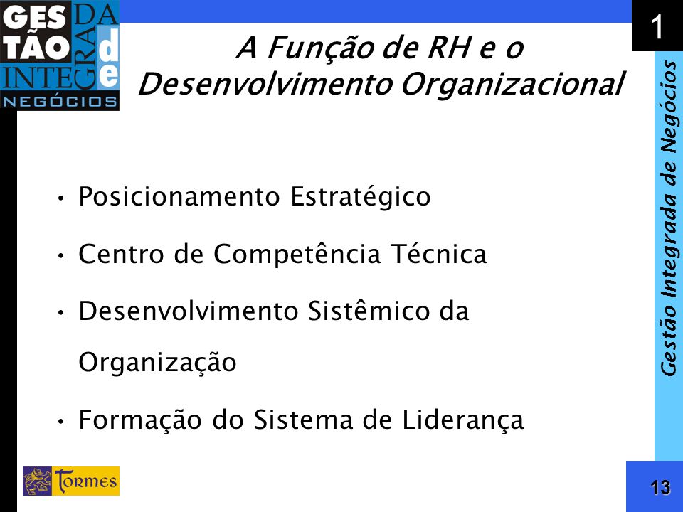 A Função de RH e o Desenvolvimento Organizacional