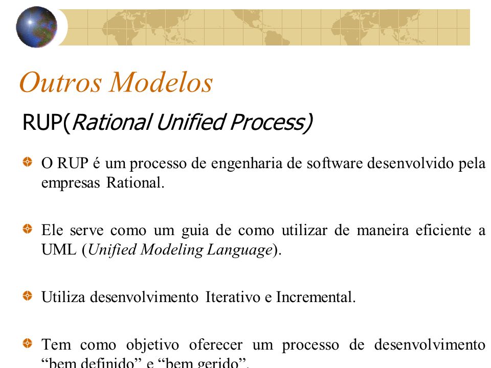 Outros Modelos RUP(Rational Unified Process)‏