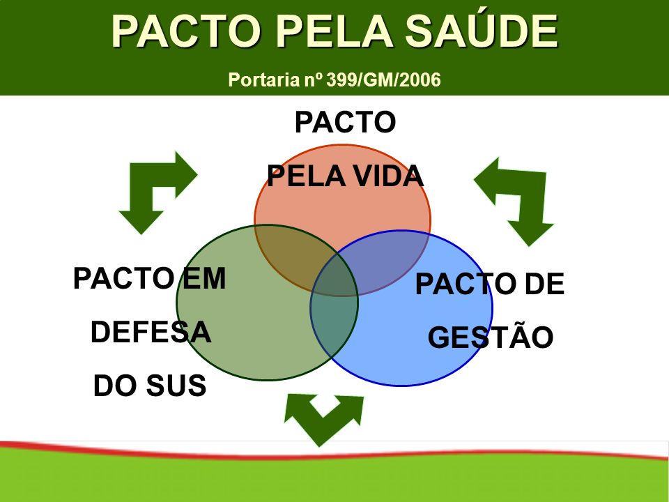 PACTO PELA SAÚDE PACTO PELA VIDA PACTO EM PACTO DE DEFESA GESTÃO