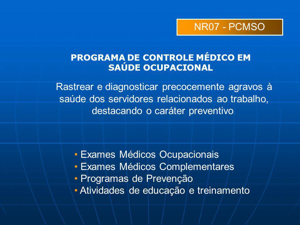 PROGRAMA DE CONTROLE MÉDICO EM SAÚDE OCUPACIONAL