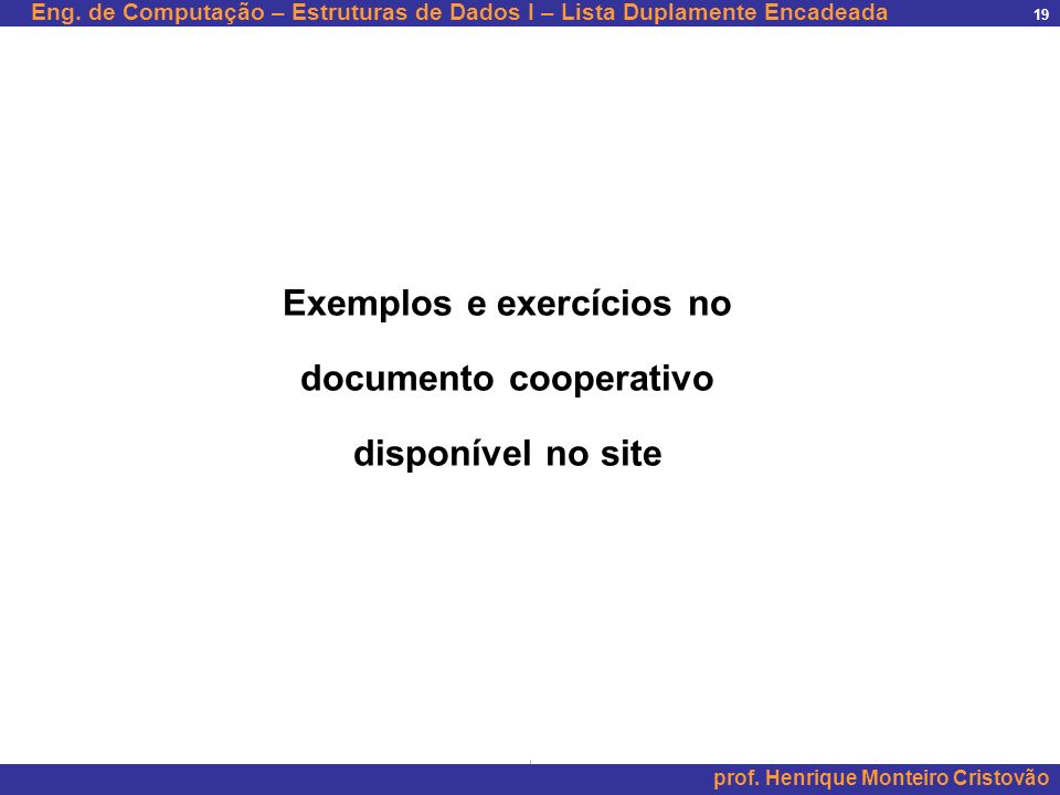 Exemplos e exercícios no documento cooperativo
