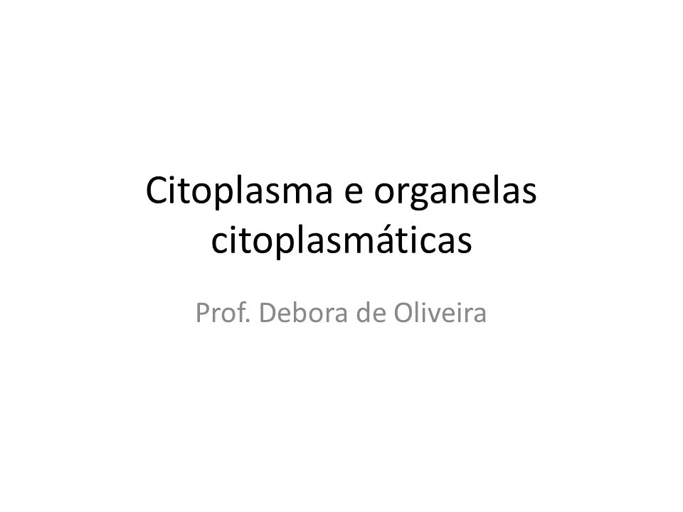 Citoplasma e organelas citoplasmáticas