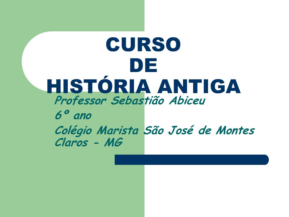 CURSO DE HISTÓRIA ANTIGA