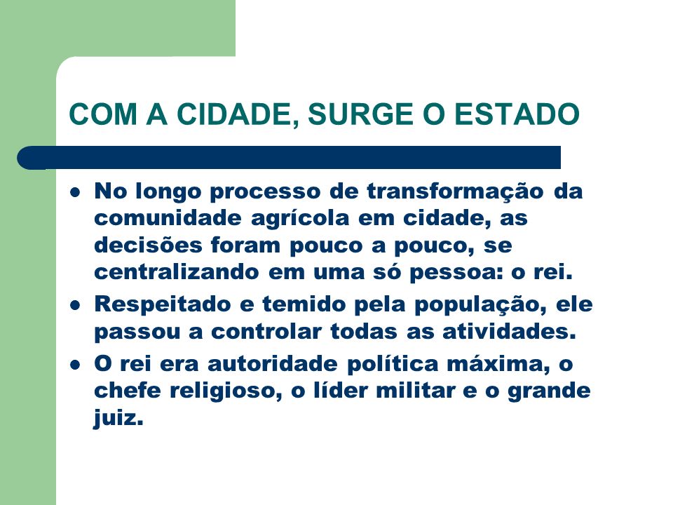 COM A CIDADE, SURGE O ESTADO