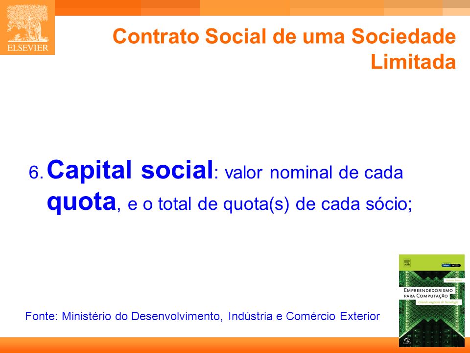 Contrato Social de uma Sociedade Limitada