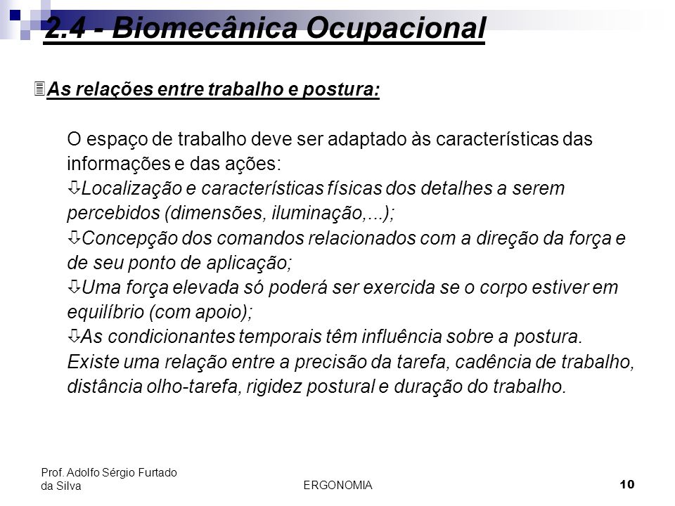 2.4 - Biomecânica Ocupacional