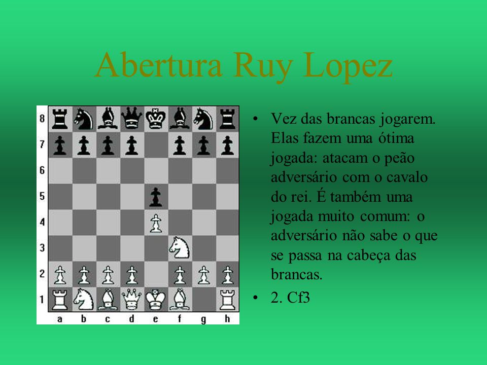 Xadrez para iniciantes: Entenda a jogada Ruy-Lopez