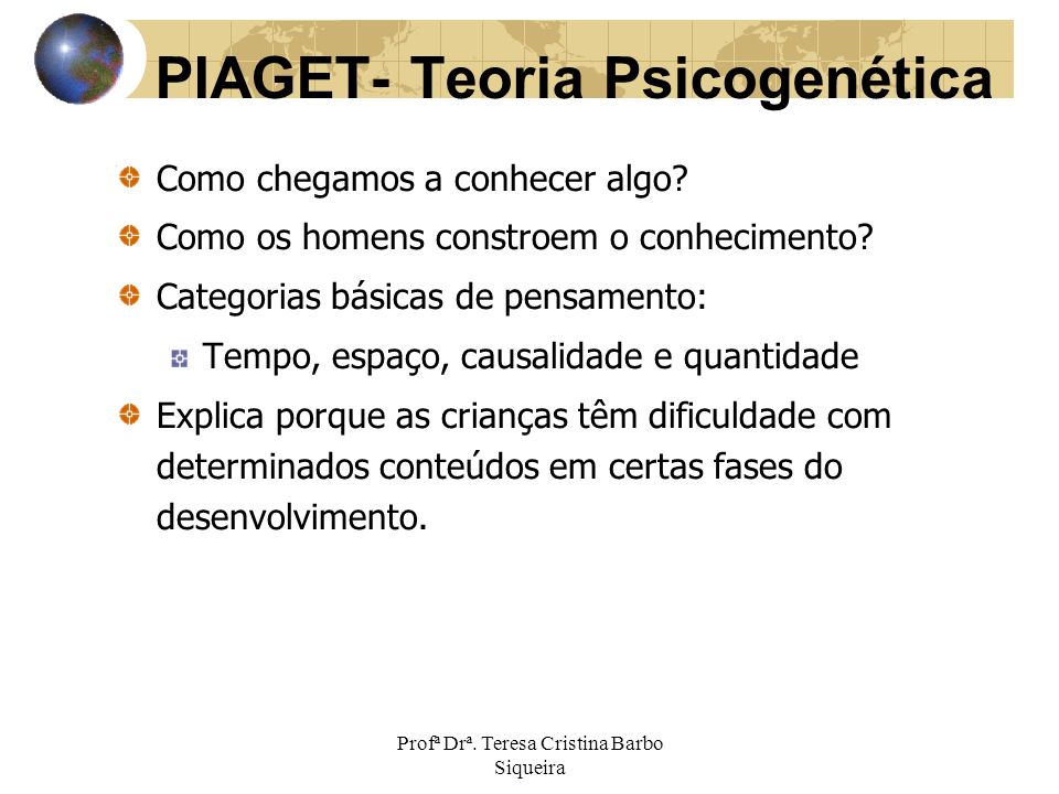 Piaget- Teoria Psicogenética