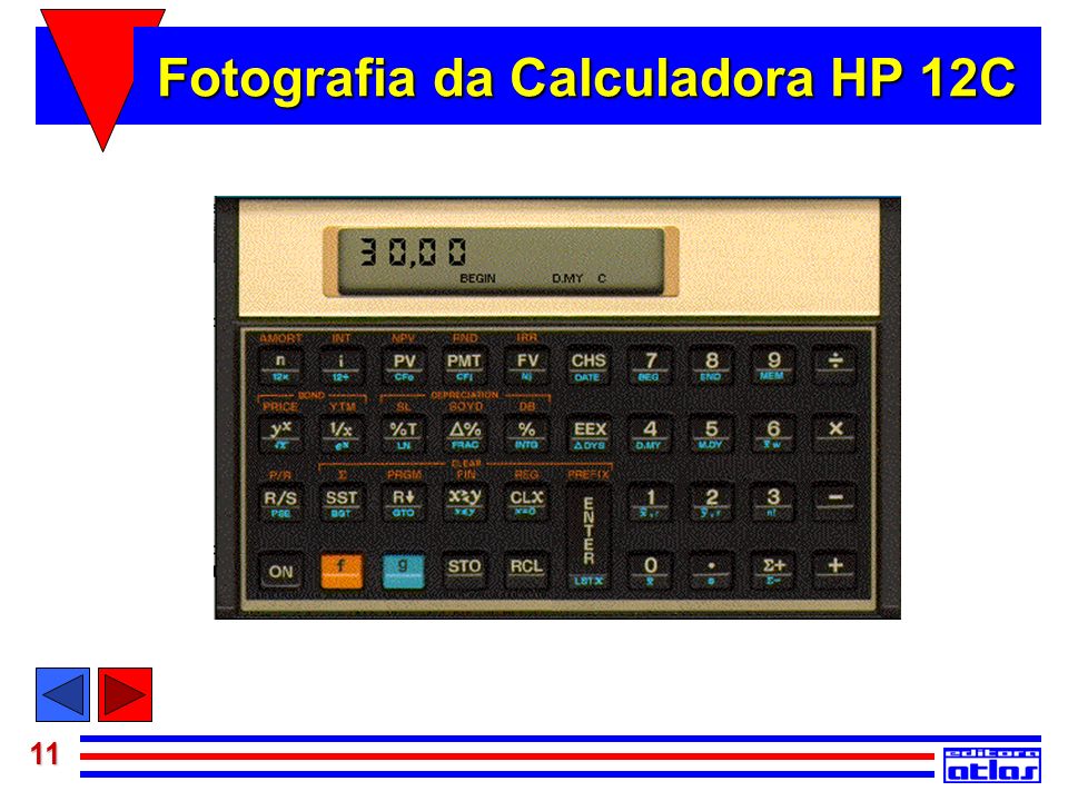 Fotografia da Calculadora HP 12C