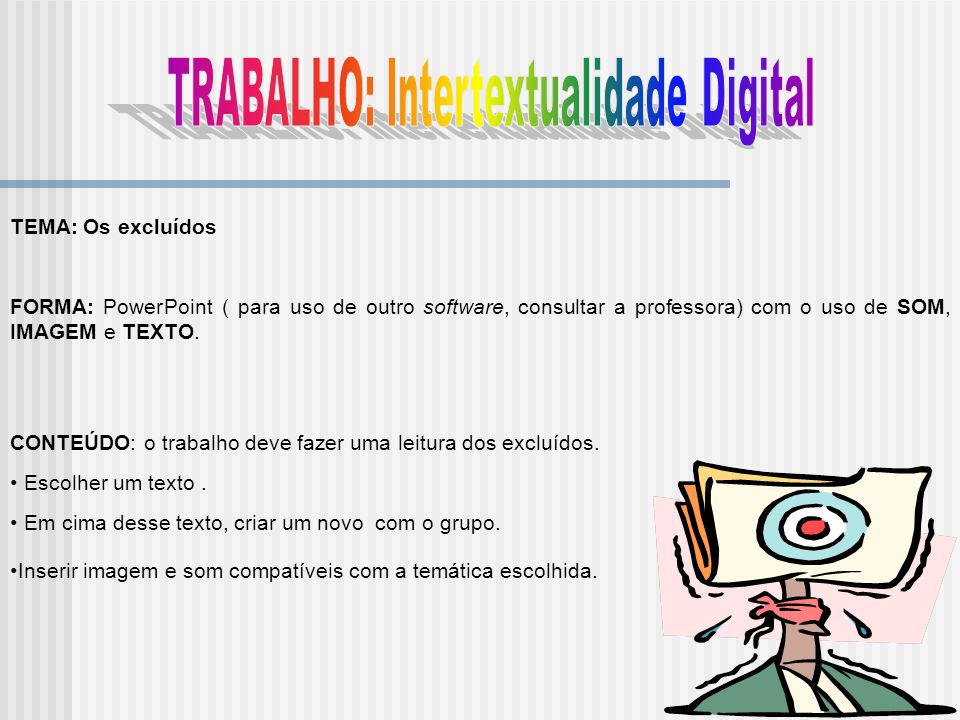 TRABALHO: Intertextualidade Digital