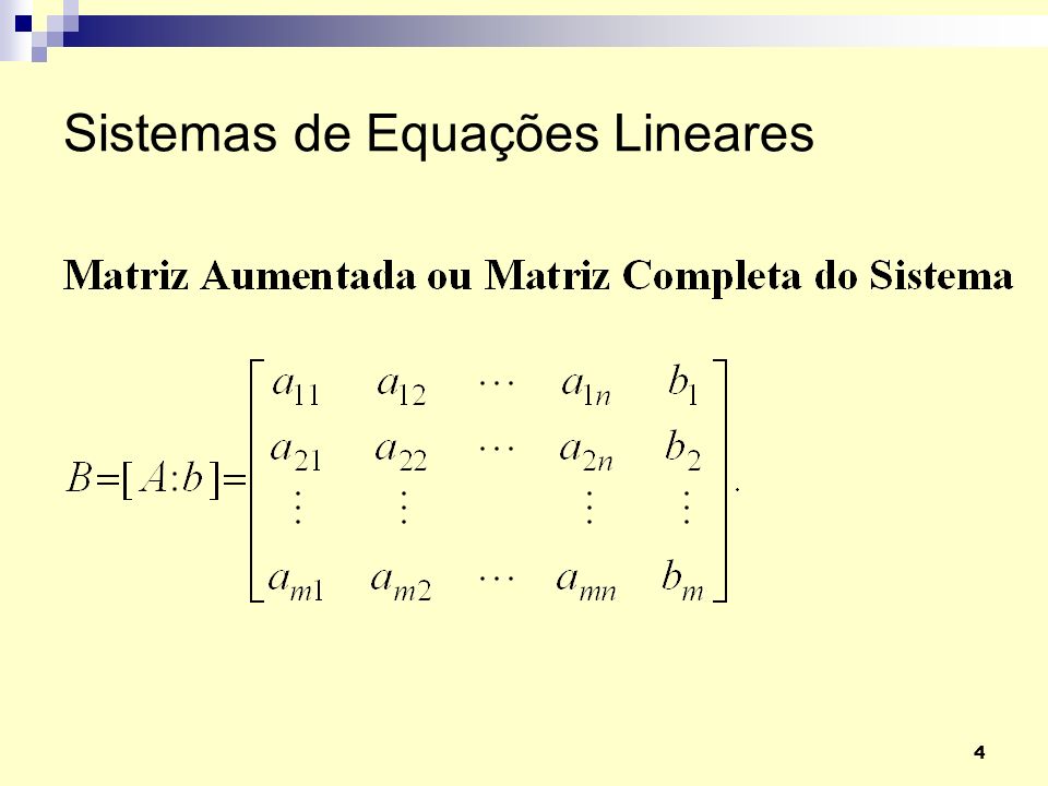Sistemas de Equações Lineares
