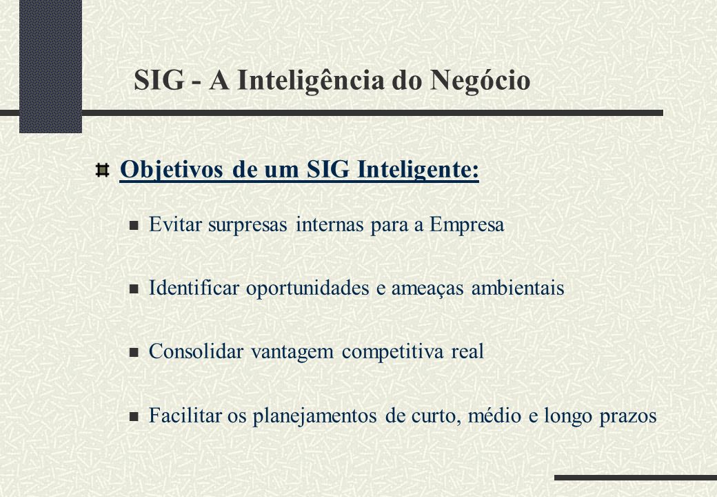 SIG - A Inteligência do Negócio