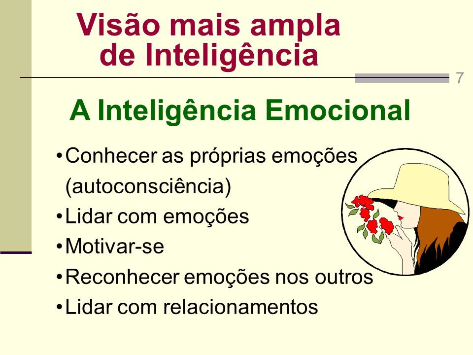 Visão mais ampla de Inteligência A Inteligência Emocional