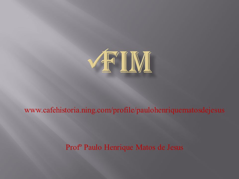 Profº Paulo Henrique Matos de Jesus