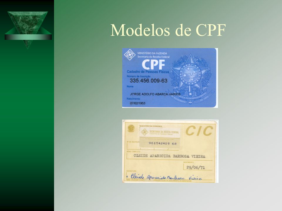Modelos de CPF