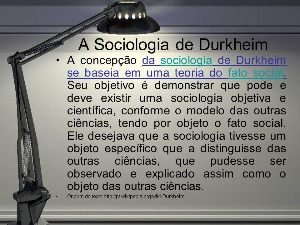 A Sociologia de Durkheim