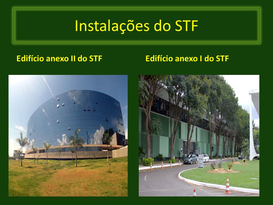 Instalações do STF Edifício anexo II do STF Edifício anexo I do STF