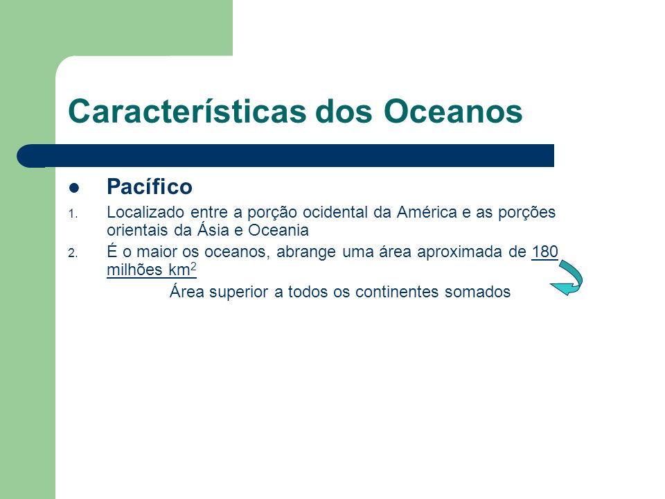 Características dos Oceanos