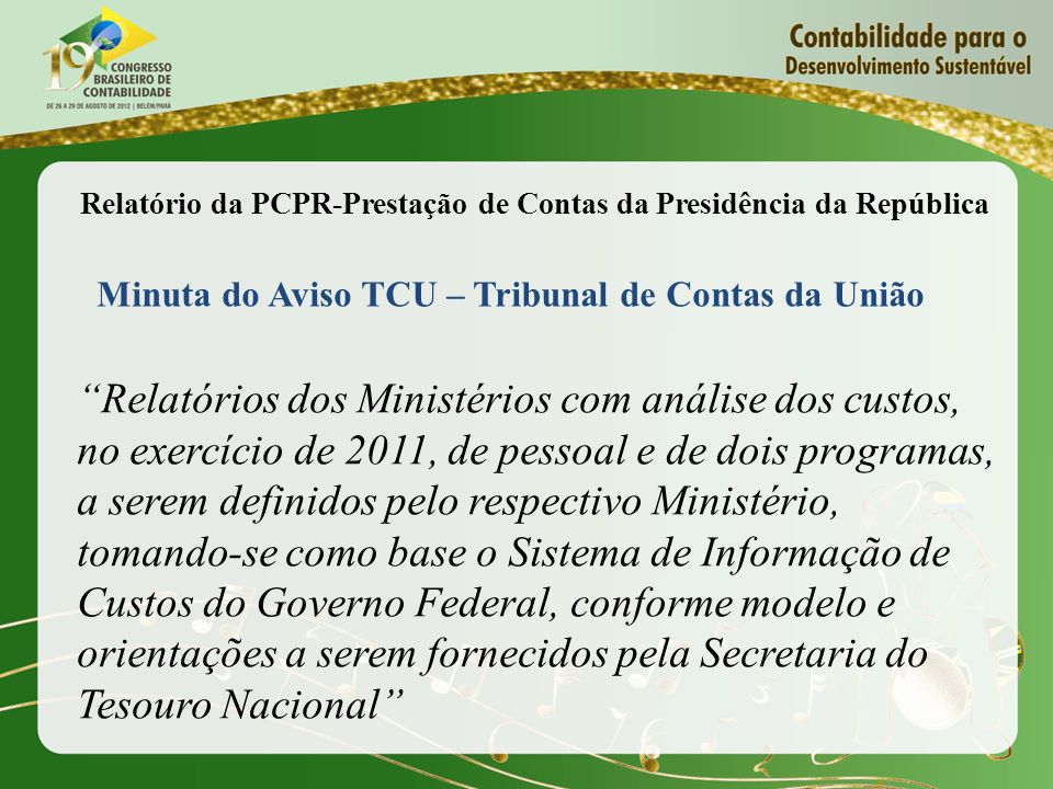 Relatório da PCPR-Prestação de Contas da Presidência da República