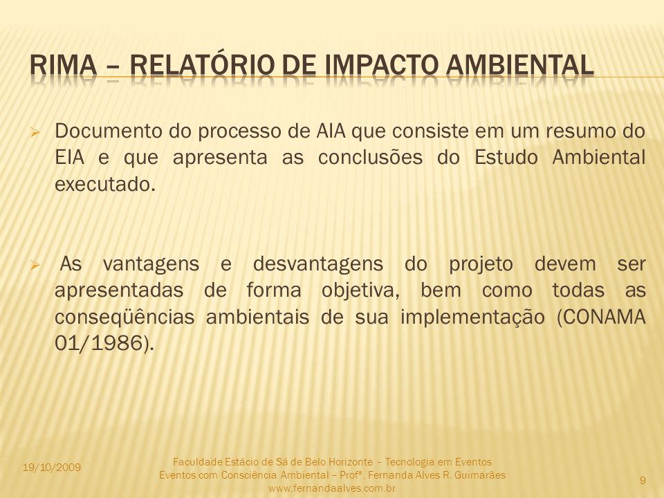 RIMA – RELATÓRIO DE IMPACTO AMBIENTAL