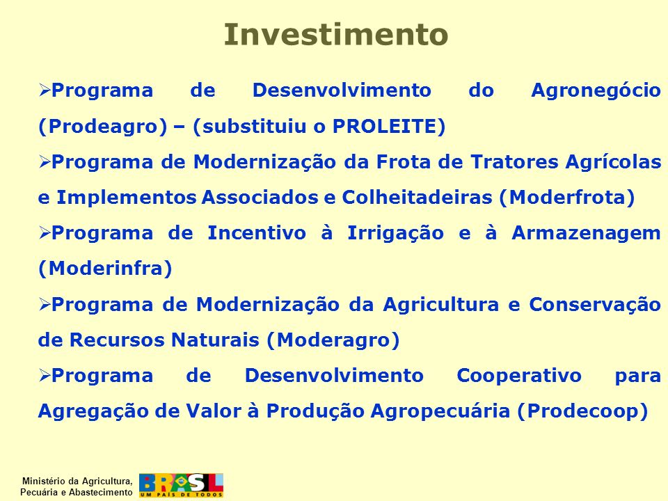 ü Programa de Desenvolvimento da Fruticultura (Prodefruta)