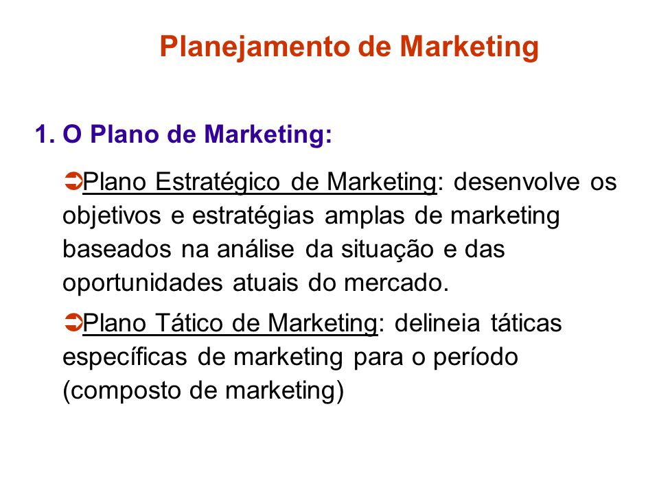 Planejamento de Marketing
