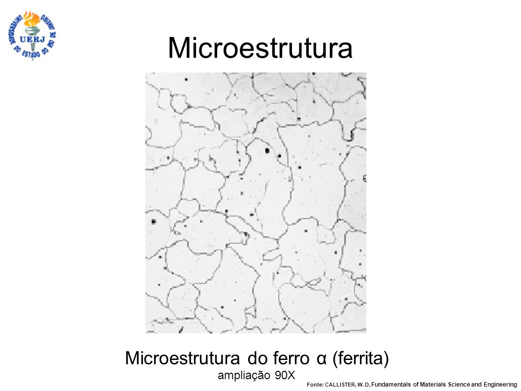 Microestrutura do ferro α (ferrita)