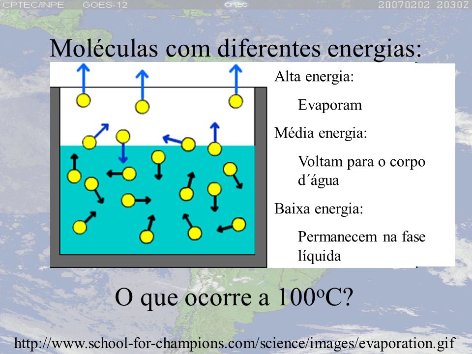 Moléculas com diferentes energias: