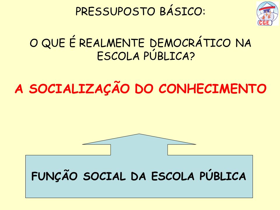 A SOCIALIZAÇÃO DO CONHECIMENTO FUNÇÃO SOCIAL DA ESCOLA PÚBLICA