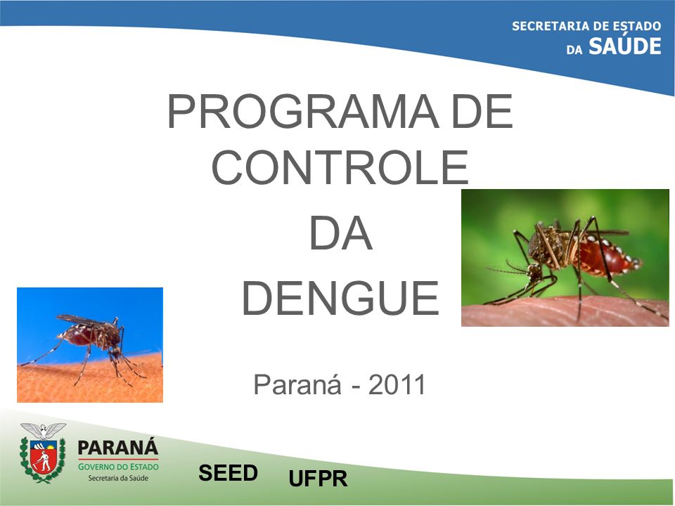 PROGRAMA DE CONTROLE DA DENGUE Paraná UFPR SEED