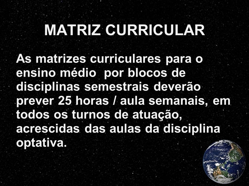 MATRIZ CURRICULAR