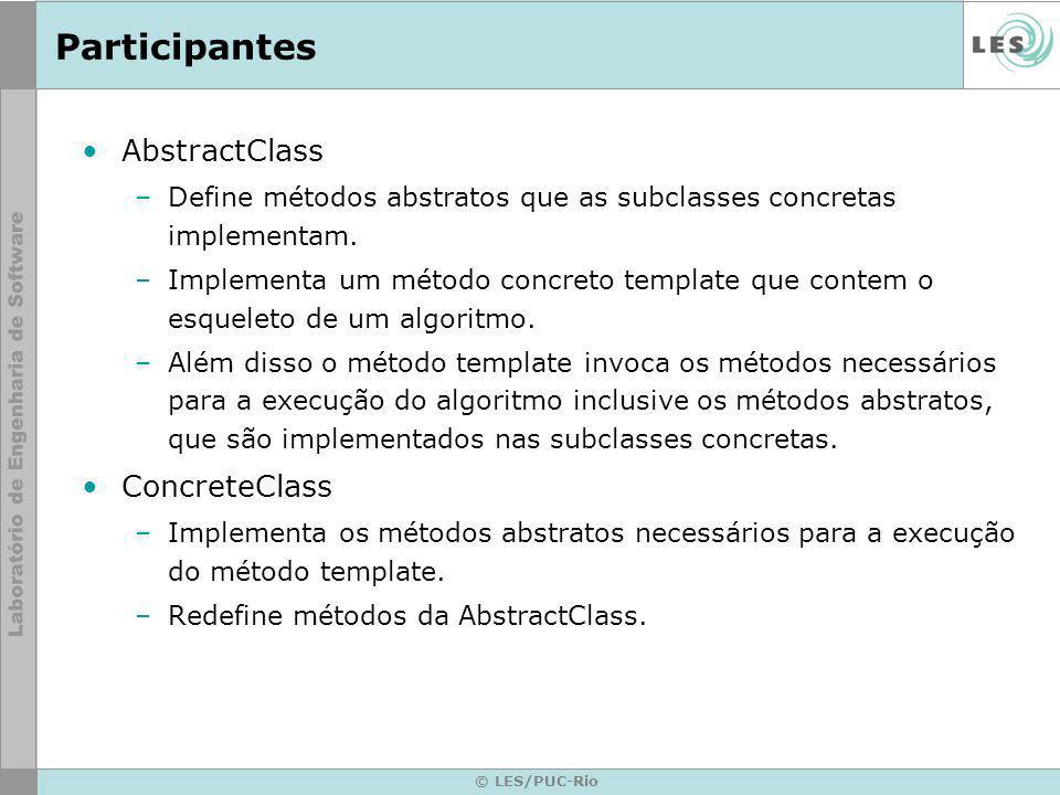 Participantes AbstractClass ConcreteClass