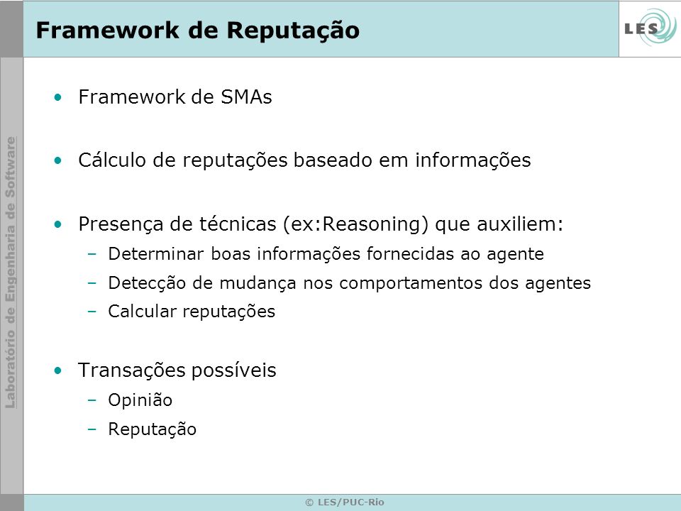 Framework de Reputação