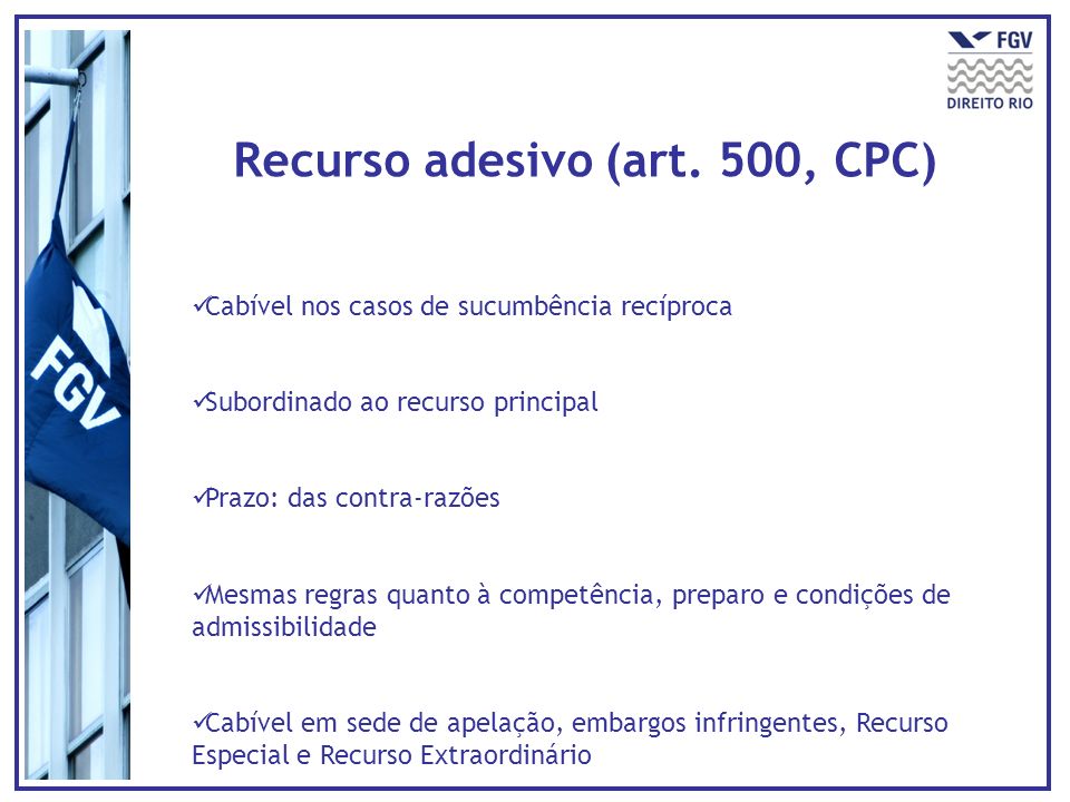 Recurso adesivo (art. 500, CPC)