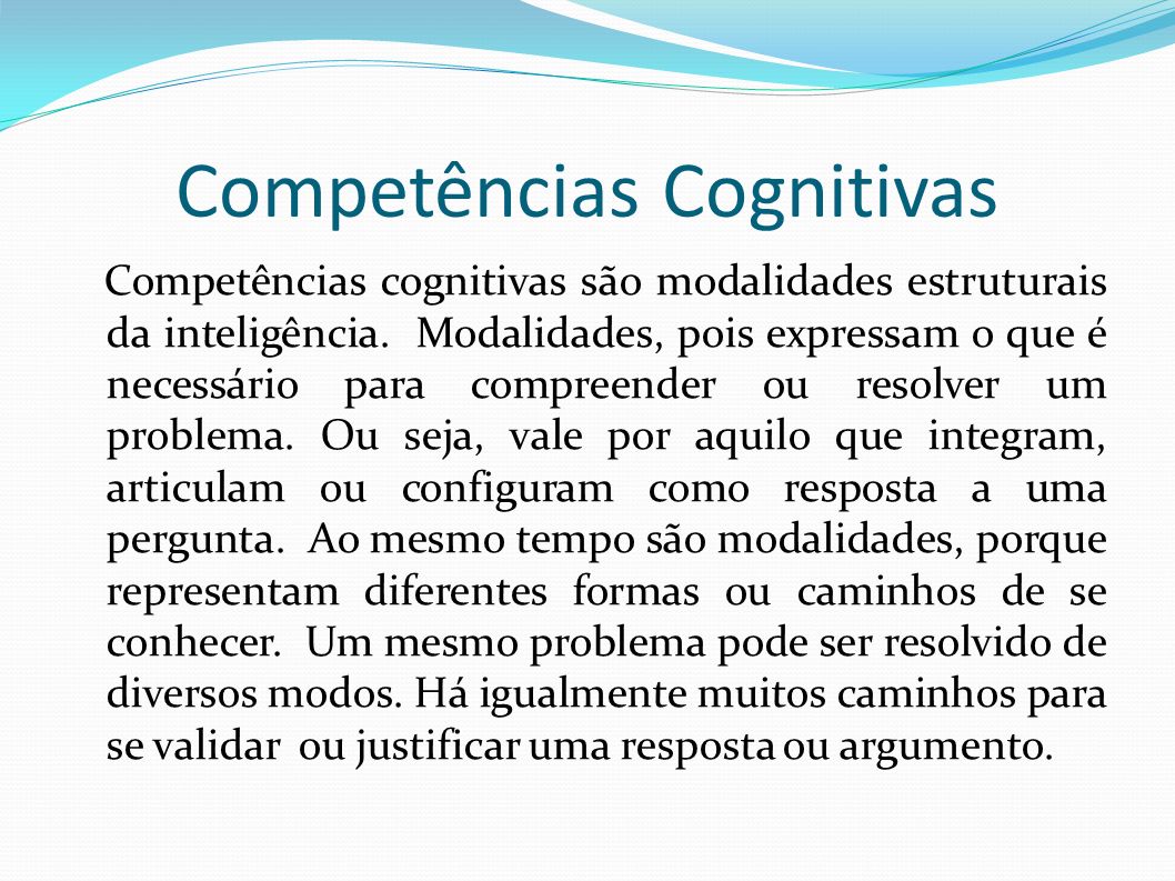 Competências Cognitivas