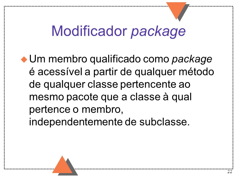 Modificador package