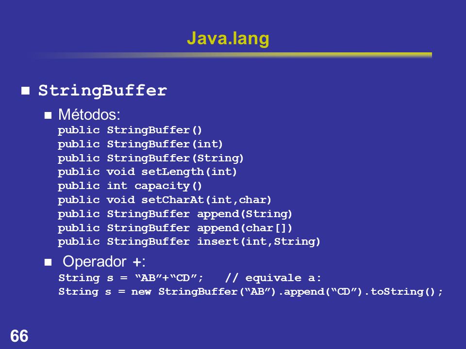 Java.lang StringBuffer
