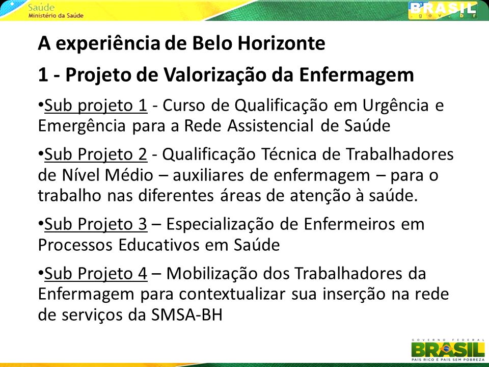 A experiência de Belo Horizonte