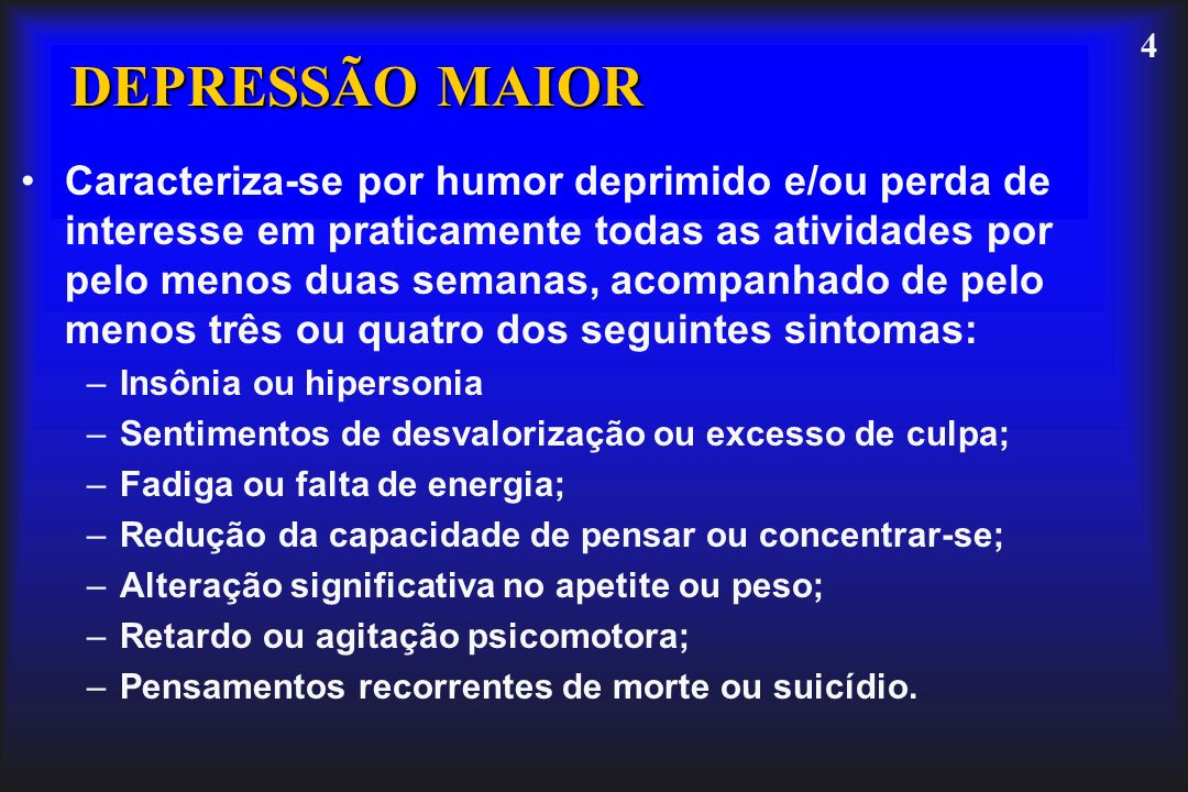 DEPRESSÃO MAIOR